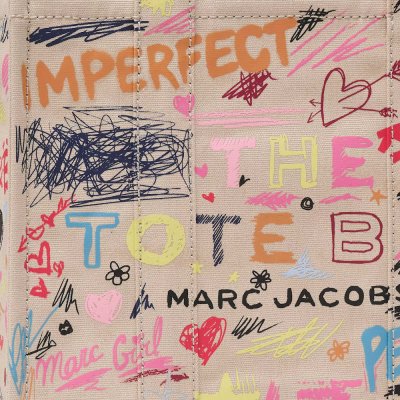 THE PUNK SCRIBBLE CANVAS MEDIUM TOTE BAG